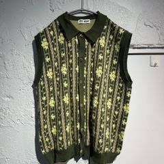 ttt msw flower jacquard knit vest 黒 極美品 - メルカリ