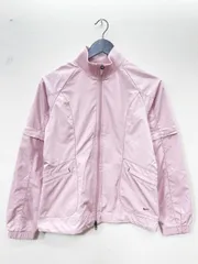 NIKE GOLF ナイキ ゴルフ ナイロン スタンドカラー ジャケット sizeM/ピンク ■■レディースのサムネイル