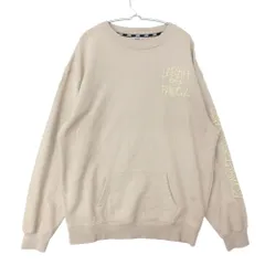 美品 LEFLAH レフラー スウェット シャツ トレーナー 長袖 クルーネック プルオーバー 刺繍 ロゴ トップス ベージュ L メンズ 【中古】のサムネイル