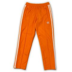 希少 80s adidas トラックパンツ フレア デサント製 オレンジ old