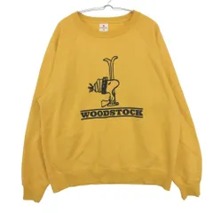 PEANUTS ピーナッツ スウェット コットン混 トレーナー 裏起毛 クルー スヌーピー イエロー XL レディース 【中古】のサムネイル