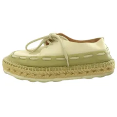 ボッテガヴェネタ BOTTEGA VENETA エスパドリーユ キャンバス シューズ レースアップ スニーカー 36 アイボリー /SS ■OSのサムネイル