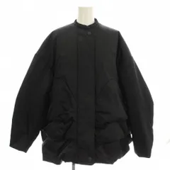 エンフォルド ENFOLD 24AW SOLID BLOUSON 中綿 ノーカラー ブルゾン ジップアップ ジャケット 36 黒 ブラック 300HA130-0111 /☆G43 のサムネイル