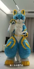 狼 犬 猫 着ぐるみ ヘッド全頭 ヘッド ケモノ ファースーツ ぬいぐるみ コスプレ コスチューム Kurumi 一点物 D47のサムネイル