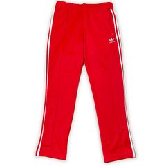 古着 adidas アディダス トラックパンツ トレフォイルロゴ レッド 2XO