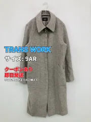 TRANS WORK トランスワーク ステンカラーコート 9AR グレー ウール・ニット 無地 ロング丈 フードなし レディースのサムネイル