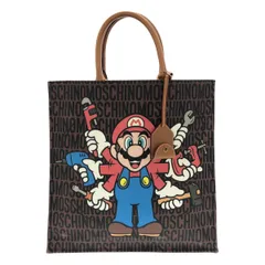 MOSCHINO モスキーノ SUPER MARIO スーパーマリオ PVCレザートートバッグ  ブラウンのサムネイル