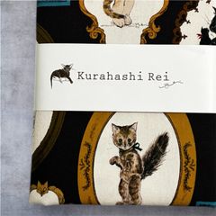 くらはしれい FEILER ハンカチ くろねこのなかのくろねこ 2枚セット