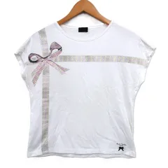 ポールスミス ブラック Paul Smith BLACK 国内正規品 カットソー Tシャツ 半袖 コットン リボンプリント M ホワイト 白 /KT5 ■ECD004のサムネイル