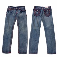 TRUE RELIGION トゥルーレリジョン デニムパンツ ビジューロゴ USA製