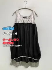 oeillet チュニック M ブラック サテン チュール 無地 袖なし ショート・ミニ丈 レディースのサムネイル