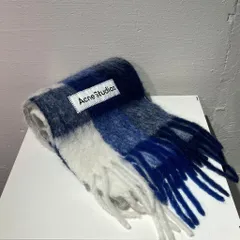Acne Studios アクネストュディオズ mohair check scarf マフラー ブルー系 size:250×28 【表参道B04】のサムネイル