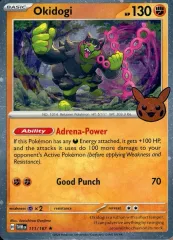 【中古】ポケモンカードゲーム 111/167[★(R)]：(Cosmos Holo)Okidogi/イイネイヌ(Pikachu jack-o’-lanternスタンプ入り)のサムネイル