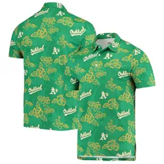 レインスプーナー メンズ トップス ポロシャツ Mens Reyn Spooner Green Oakland Athletics Performance Polo Green グリーンのサムネイル
