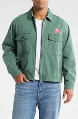 ブリクストン メンズ アウター ジャケット・ブルゾン コットン Brixton Trademark Cotton Garage Jacket Washed Primal Green グリーンのサムネイル