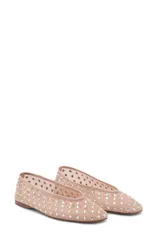 マンゴ レディース シューズ パンプス MANGO Embellished Ballet Flat Pink ピンクのサムネイル
