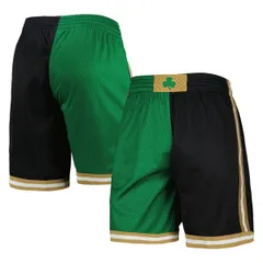 ミッチェルネス メンズ ボトムス ハーフパンツ・ショーツ ショートパンツ Mens Mitchell Ness Kelly GreenBlack Boston Celtics Hardwood Claのサムネイル