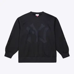 ミッチェルネス メンズ アウター パーカー・スウェット クルーネック シャツ フリース Mens Mitchell Ness Black New York Yankees Phantom Fleeceのサムネイル