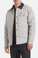 ブリクストン メンズ アウター ジャケット・ブルゾン キルティング Brixton Cass Engineer Stripe Quilted Jacket Whitecap Mood Indigo Hのサムネイル