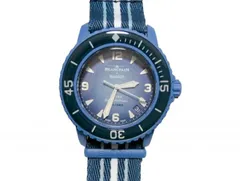 新品同様　ブランパン スウォッチ Blancpain Swatch スキューバ フィフティファゾムス 青 ブルー アトランティック オーシャン SO35A100 バイオセラミック NATOストラップ メンズ 男女兼用 のサムネイル