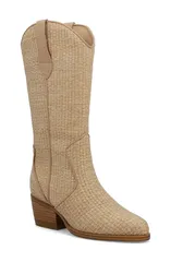 ミアリミテッドエディション レディース シューズ ブーツ・レインブーツ MIA Limitedition Jenah Woven Cowboy Boot Naturalのサムネイル