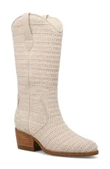 ミアリミテッドエディション レディース シューズ ブーツ・レインブーツ MIA Limitedition Jenah Woven Cowboy Boot Boneのサムネイル