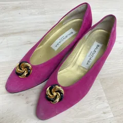バレンシアガ/BALENCIAGA パンプス ピンク スエード 天然皮革 35 1/2 (22.5cm相当) レディース 靴 ゴールド金具[OL00334]のサムネイル