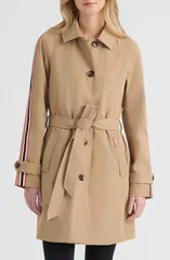 ハンター レディース アウター ジャケット・ブルゾン コート Hunter Sophia Sleeve Stripe Trench Coat British Tan タンのサムネイル