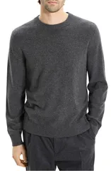 セオリー メンズ アウター パーカー・スウェット セーター Theory Hilles Cashmere Sweater Charcoal Melange チャコールのサムネイル