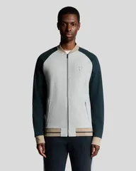 ライルアンドスコット メンズ アウター ジャケット・ブルゾン コントラスト Lyle Scott Interlock Contrast Raglan Bomber Jacket Carbonのサムネイル