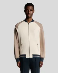 ライルアンドスコット メンズ アウター ジャケット・ブルゾン コントラスト Lyle Scott Interlock Contrast Raglan Bomber Jacket Cobblestoneのサムネイル