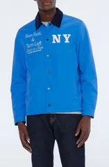 スコッチアンドソーダ メンズ アウター ジャケット・ブルゾン サテン 刺繍 Scotch Soda Embroidered Satin Club Jacket League Blue ブルーのサムネイル