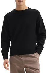 セオリー メンズ アウター パーカー・スウェット リラックスフィット クルーネック セーター Theory Relaxed Fit Crewneck Sweater Black ブラックのサムネイル