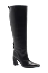 フリーピープル レディース シューズ ブーツ・レインブーツ Free People Date Night Knee High Boot Black Leather ブラックのサムネイル