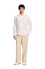サンドロ メンズ トップス シャツ リネン SANDRO Linen shirt Ivory アイボリーのサムネイル