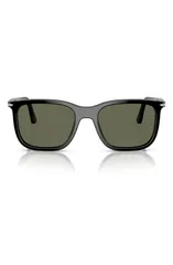 ペルソル メンズ アクセサリー サングラス・アイウェア Persol 56mm Polarized Rectangular Sunglasses Black ブラックのサムネイル