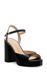 スチュアート ワイツマン レディース シューズ ヒール プラットフォーム サンダル Stuart Weitzman Dayna II Platform Sandal Black Black ブラック