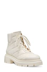 スチュアート ワイツマン レディース シューズ ブーツ・レインブーツ キルティング Stuart Weitzman Hudson Quilted Lug Sole Bootie Cream クリーム