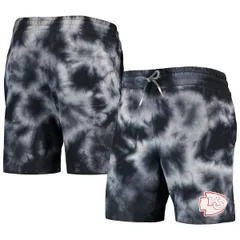 ニューエラ メンズ ボトムス ハーフパンツ・ショーツ ショートパンツ Mens New Era Blackansas City Chiefs TieDye Shorts Black ブラックのサムネイル