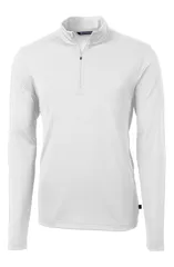 カッターアンドバック メンズ アウター パーカー・スウェット ハーフジップ Cutter Buck Virtue Piqu Recycled Blend Quarter Zipullover Whitのサムネイル