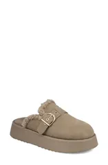 ミア レディース シューズ サンダル プラットフォーム MIA Sugary Faux Shearling Platformule Taupe トープのサムネイル