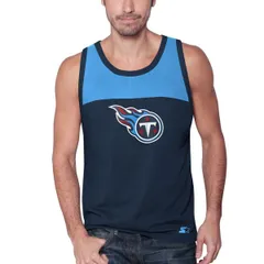 スターター メンズ トップス シャツ ダウン Menstarter NavyBlue Tennessee Titans Team Touchdown Fashion Tank Top Navy ネイビのサムネイル