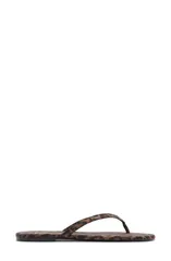 マンゴ レディース シューズ サンダル プリント MANGO Leopard Print Flip Flop Black ブラックのサムネイル