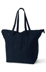 ランズエンド レディース バッグ Lands End Zip Top Long Handle Canvas Tote Bag Radiant Navy ネイビーのサムネイル