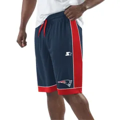 スターター メンズ ボトムス ハーフパンツ・ショーツ ショートパンツ Menstarter NavyRed New England Patriots Fan Favorite Fashion Shorのサムネイル