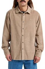 クイックシルバー メンズ アウター ジャケット・ブルゾン コーデュロイ シャツ コットン Quiksilver Cotton Corduroy ButtonUp Overshirt Fallen Roのサムネイル