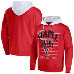 ステイプル メンズ アウター パーカー・スウェット ヴィンテージ Mens NFL x Staple Navy Houston Texans Throwback Vintage Wash Pullovのサムネイル