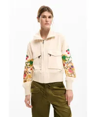 【送料無料】 デジグアル レディース ジャケット・ブルゾン アウター Womens Floral patch jacket Off whiteのサムネイル