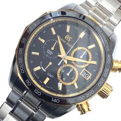 세이코 SEIKO 스프링 드라이브 크로노 그래프 SBGC240 블랙 스테인레스 스틸 K18 SS 남성 시계
