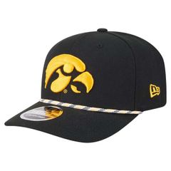 뉴엘라 남성 액세서리 모자 Mens New Era Black Iowa Hawkeyes Game Day MultiRope 9SEVENTY StretchSnap Hat Bla